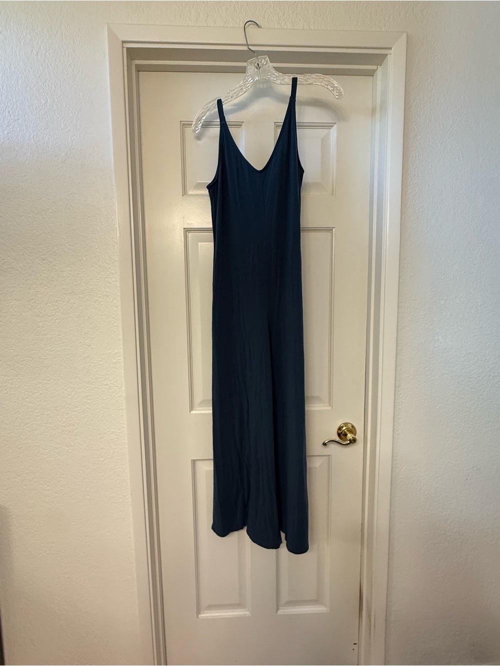 Athleta XS Teal Wide Leg Lounge Jumpsuit Soft Drapey